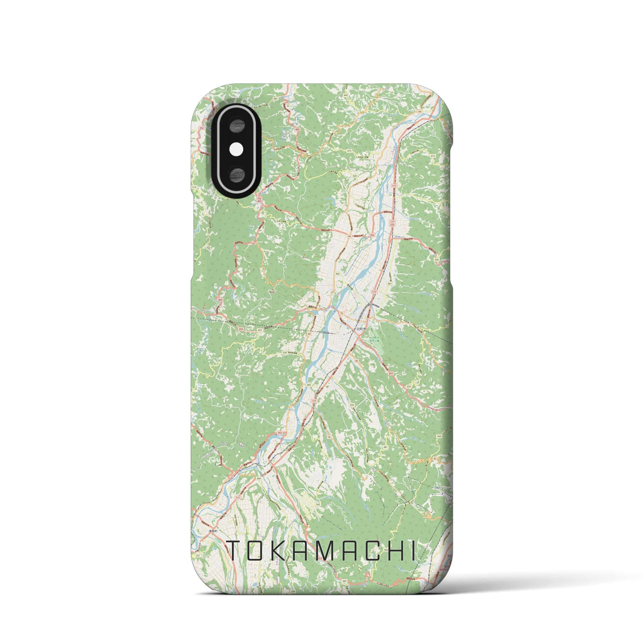 【十日町(新潟県)】地図柄iPhoneケース(バックカバータイプ)