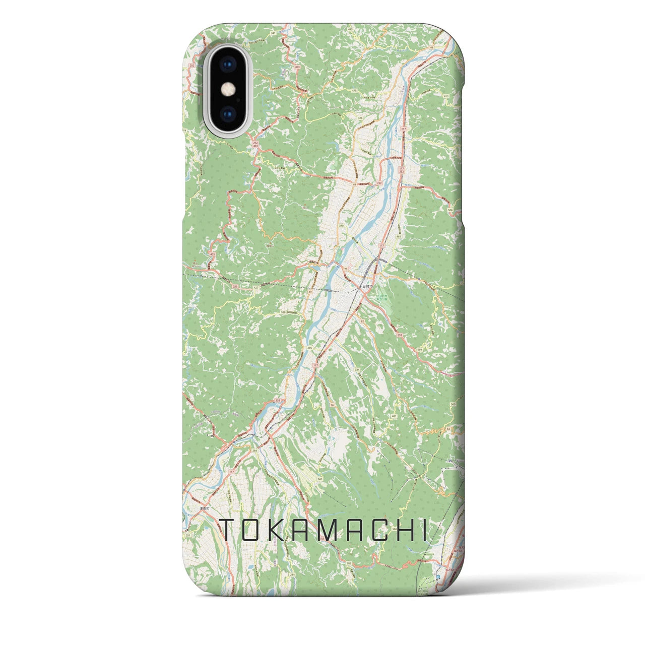 【十日町(新潟県)】地図柄iPhoneケース(バックカバータイプ)