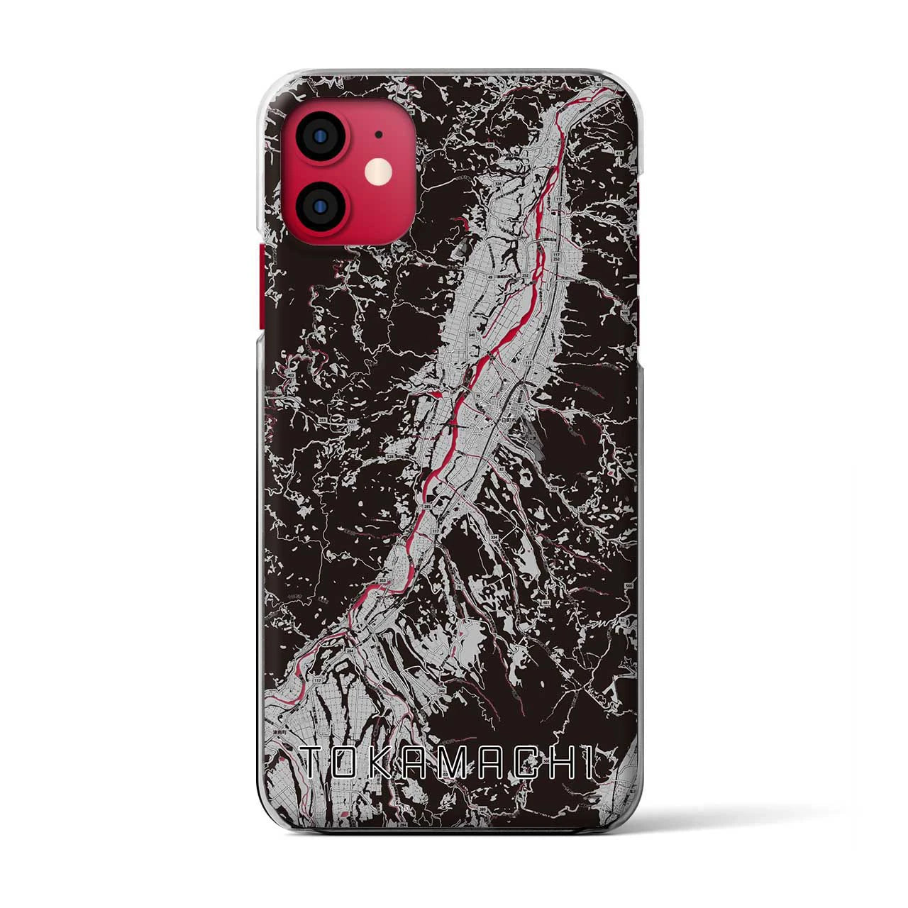 【十日町(新潟県)】地図柄iPhoneケース(クリアタイプ)