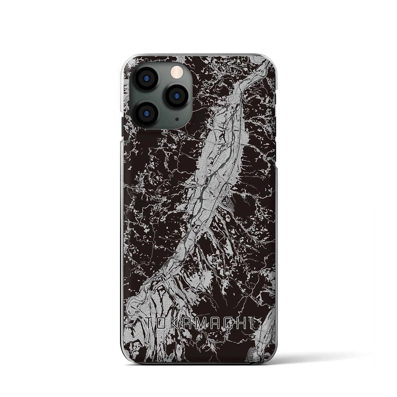 【十日町(新潟県)】地図柄iPhoneケース(クリアタイプ)