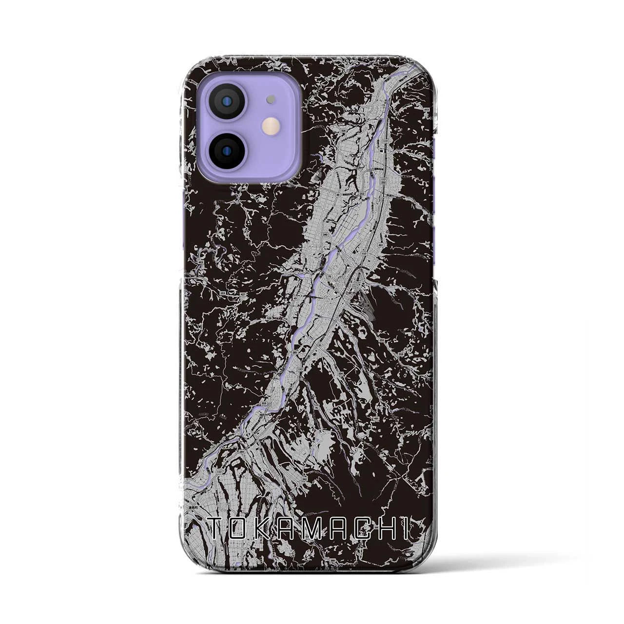 【十日町(新潟県)】地図柄iPhoneケース(クリアタイプ)