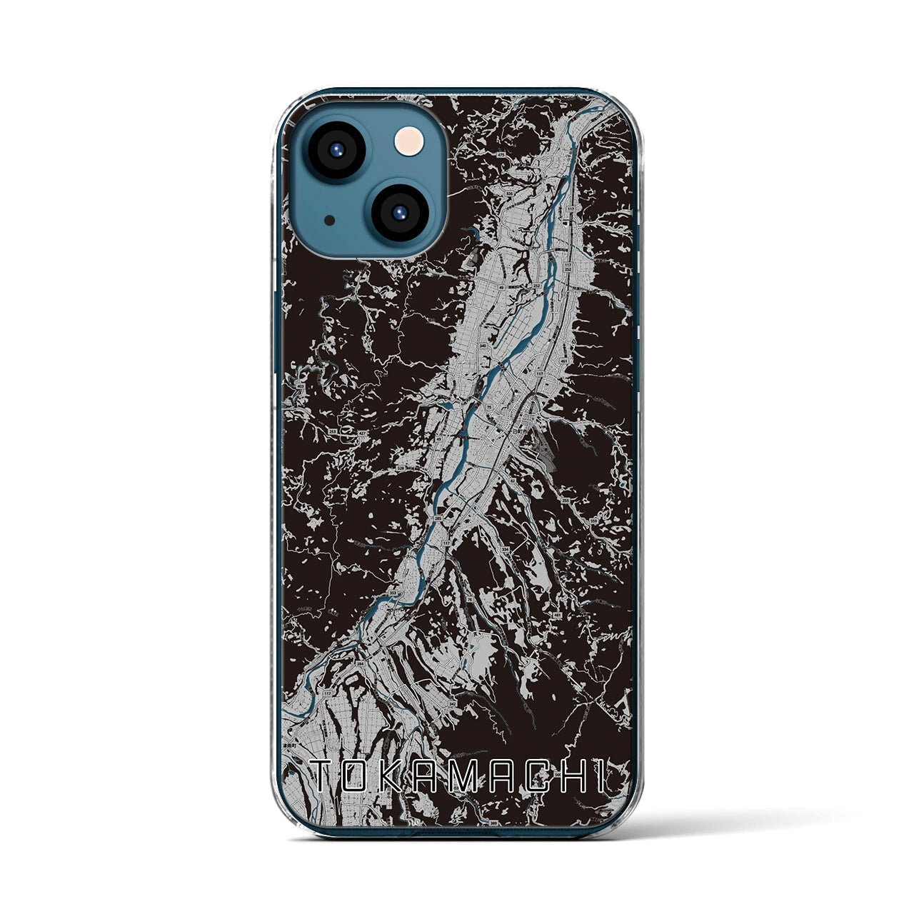 【十日町(新潟県)】地図柄iPhoneケース(クリアタイプ)