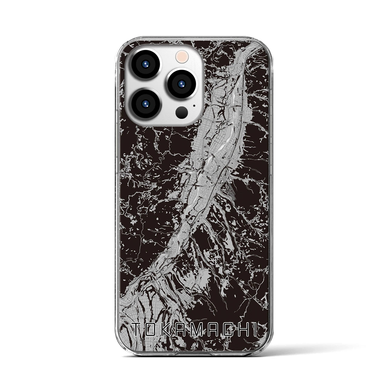 【十日町(新潟県)】地図柄iPhoneケース(クリアタイプ)