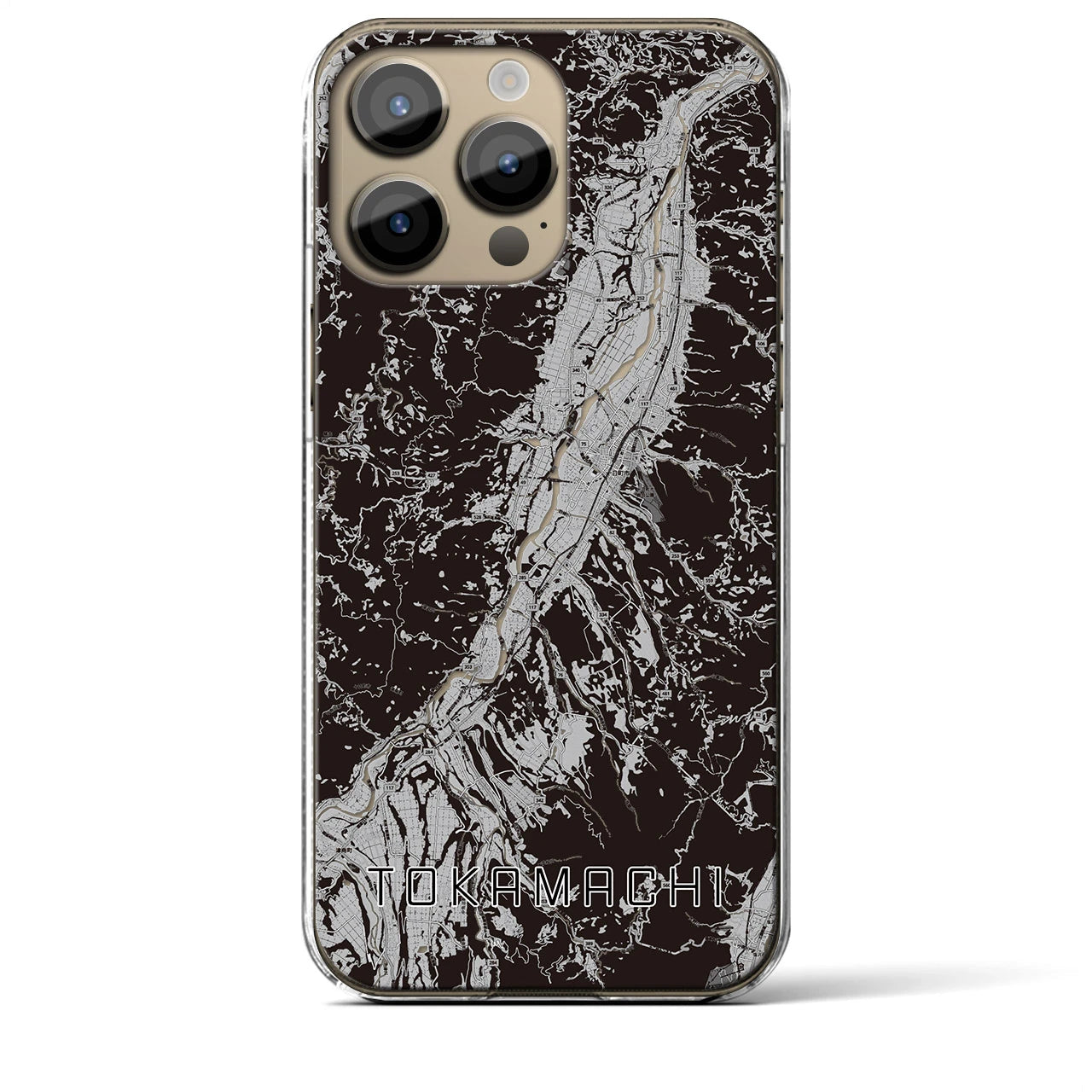 【十日町(新潟県)】地図柄iPhoneケース(クリアタイプ)