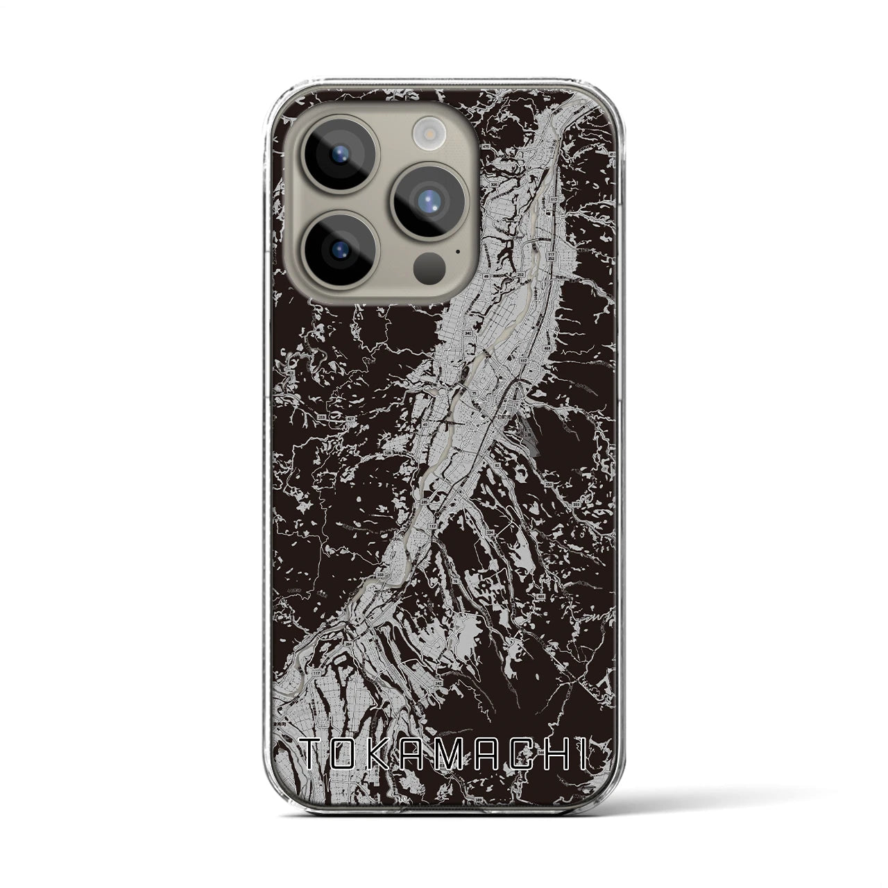 【十日町(新潟県)】地図柄iPhoneケース(クリアタイプ)