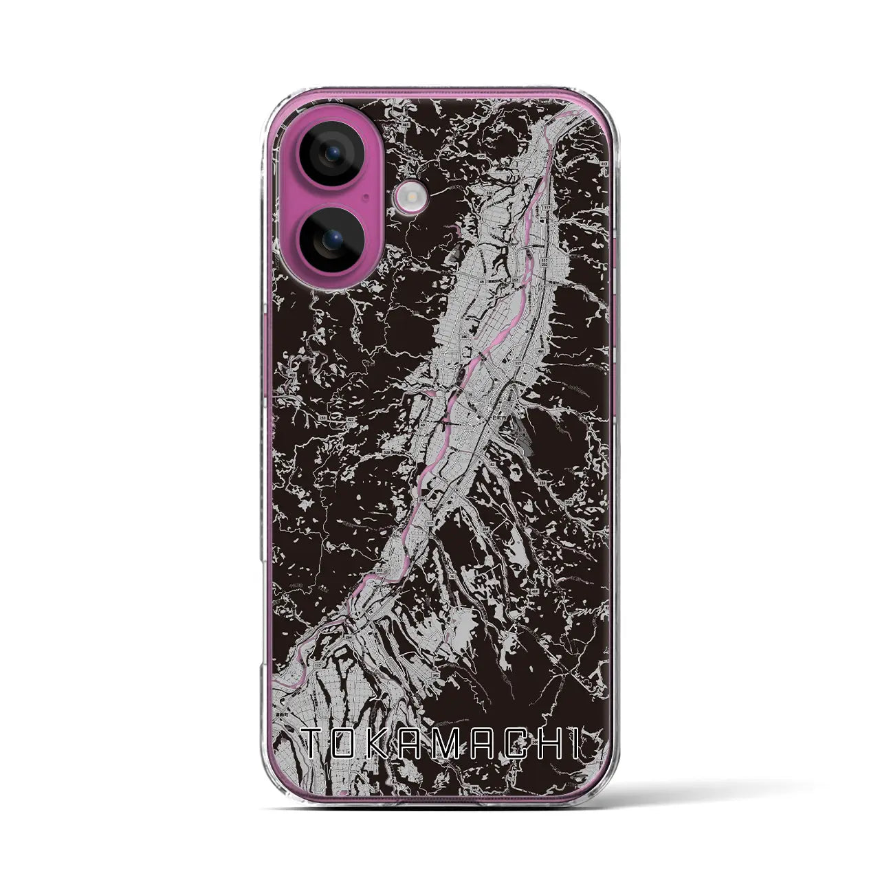 【十日町(新潟県)】地図柄iPhoneケース(クリアタイプ)