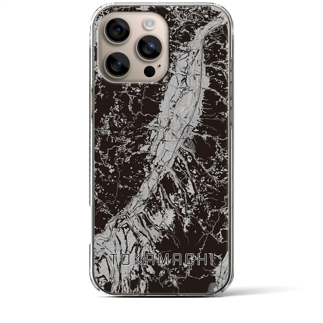 【十日町(新潟県)】地図柄iPhoneケース(クリアタイプ)