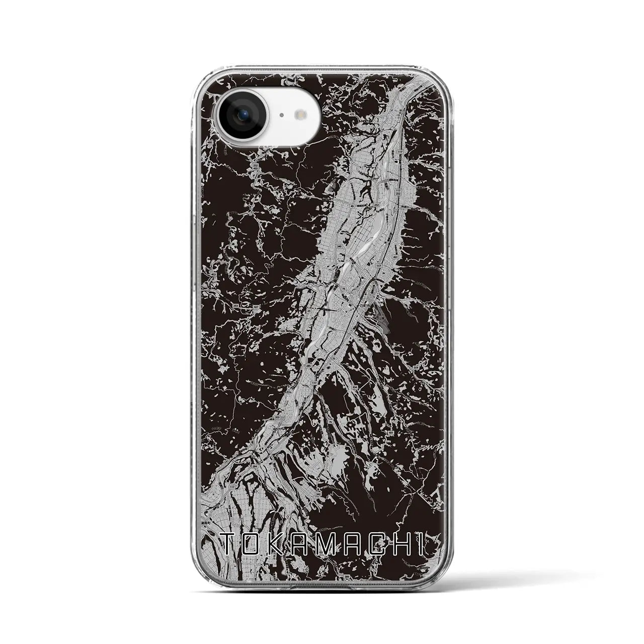 【十日町(新潟県)】地図柄iPhoneケース(クリアタイプ)