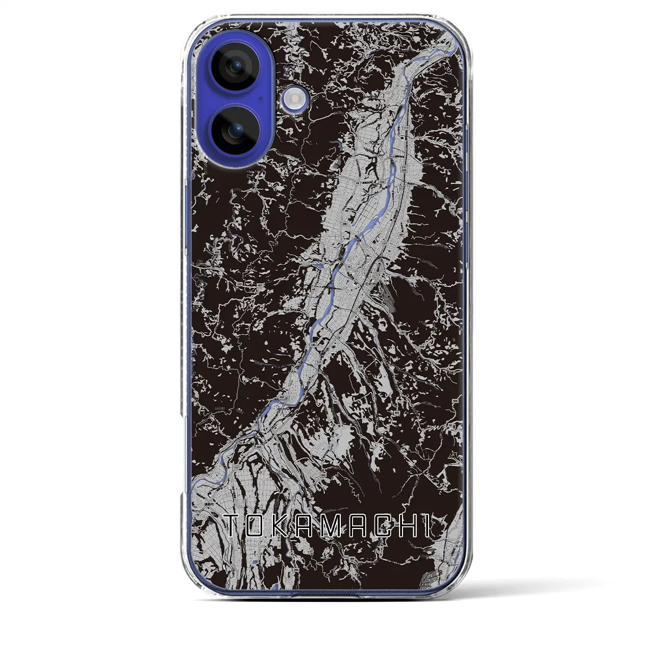 【十日町(新潟県)】地図柄iPhoneケース(クリアタイプ)