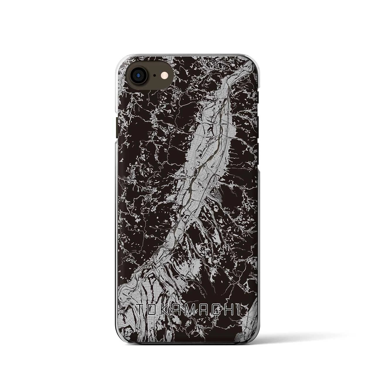 【十日町(新潟県)】地図柄iPhoneケース(クリアタイプ)