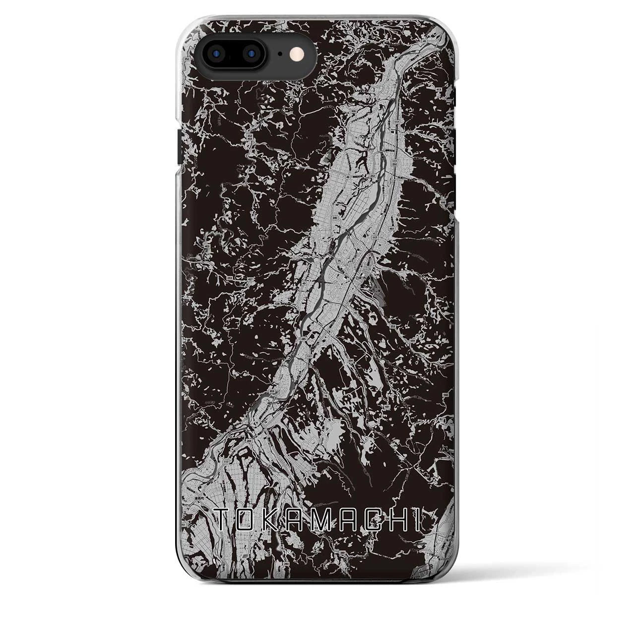 【十日町(新潟県)】地図柄iPhoneケース(クリアタイプ)