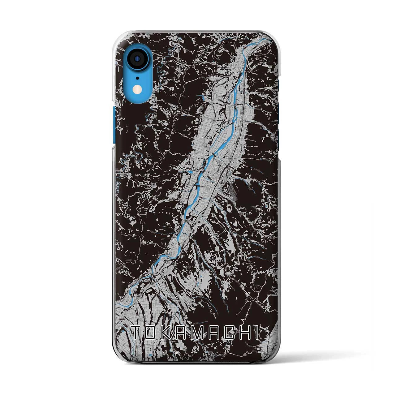 【十日町(新潟県)】地図柄iPhoneケース(クリアタイプ)