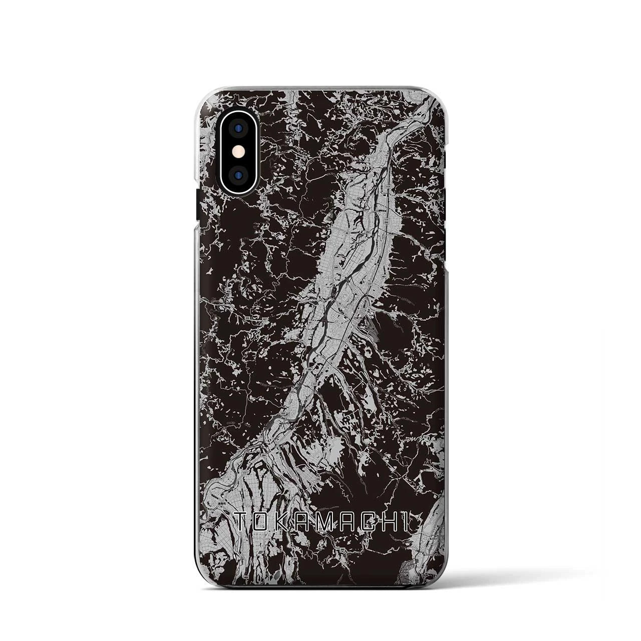 【十日町(新潟県)】地図柄iPhoneケース(クリアタイプ)