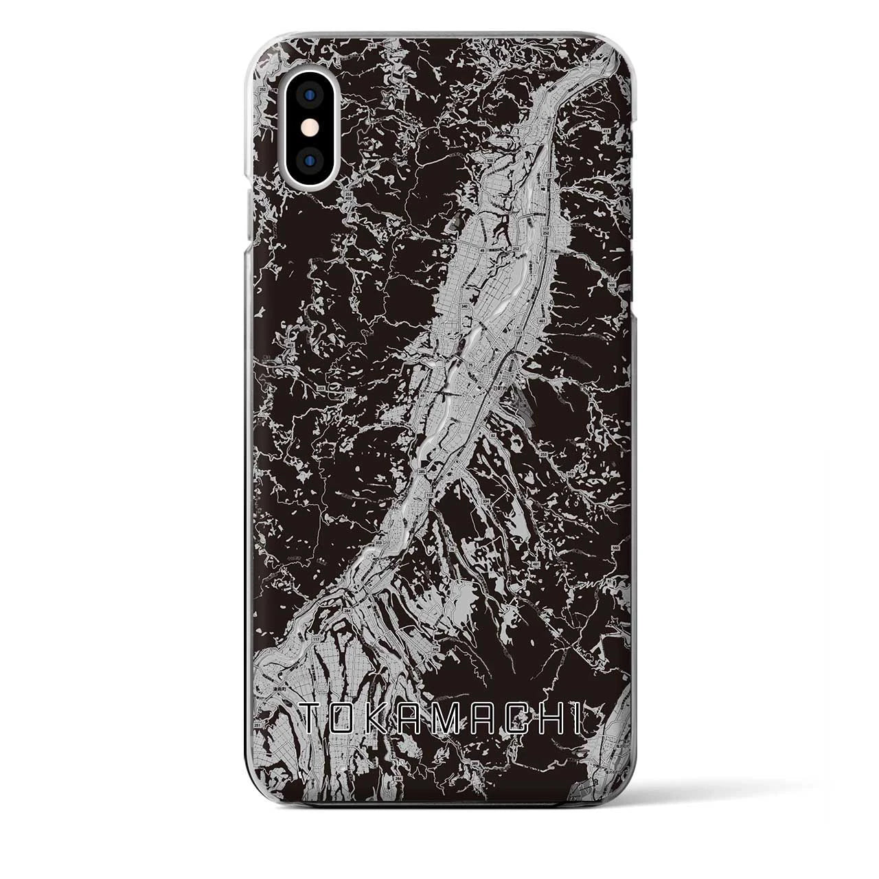 【十日町(新潟県)】地図柄iPhoneケース(クリアタイプ)