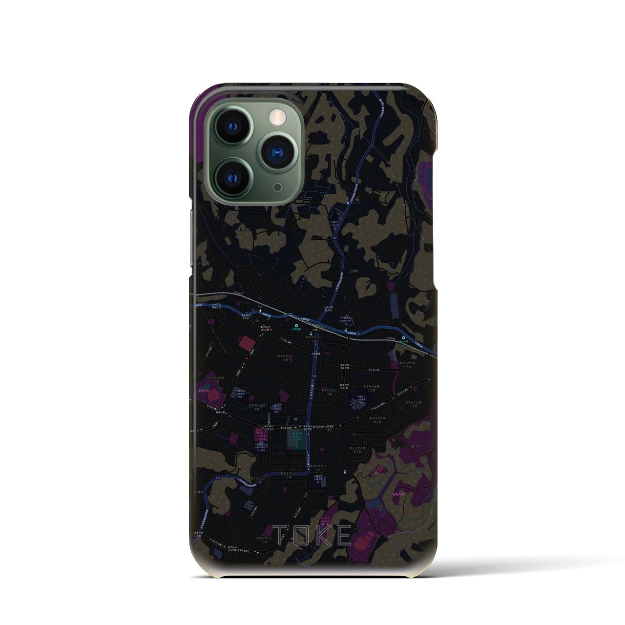 【土気(千葉県)】地図柄iPhoneケース(バックカバータイプ)