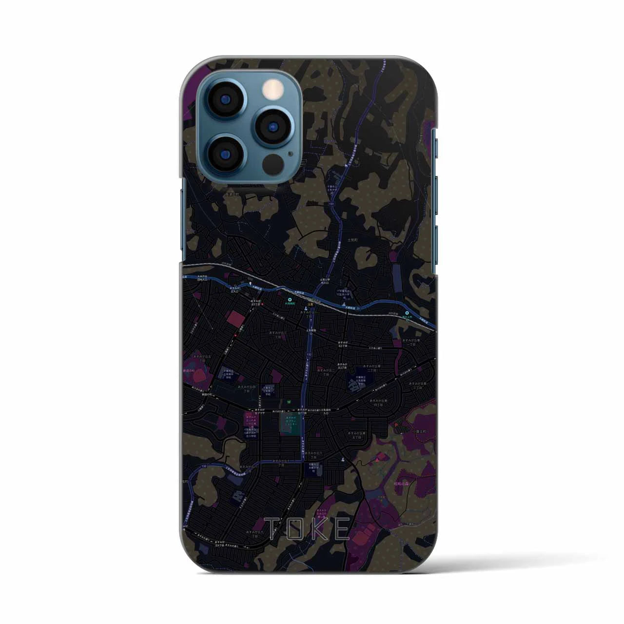 【土気(千葉県)】地図柄iPhoneケース(バックカバータイプ)