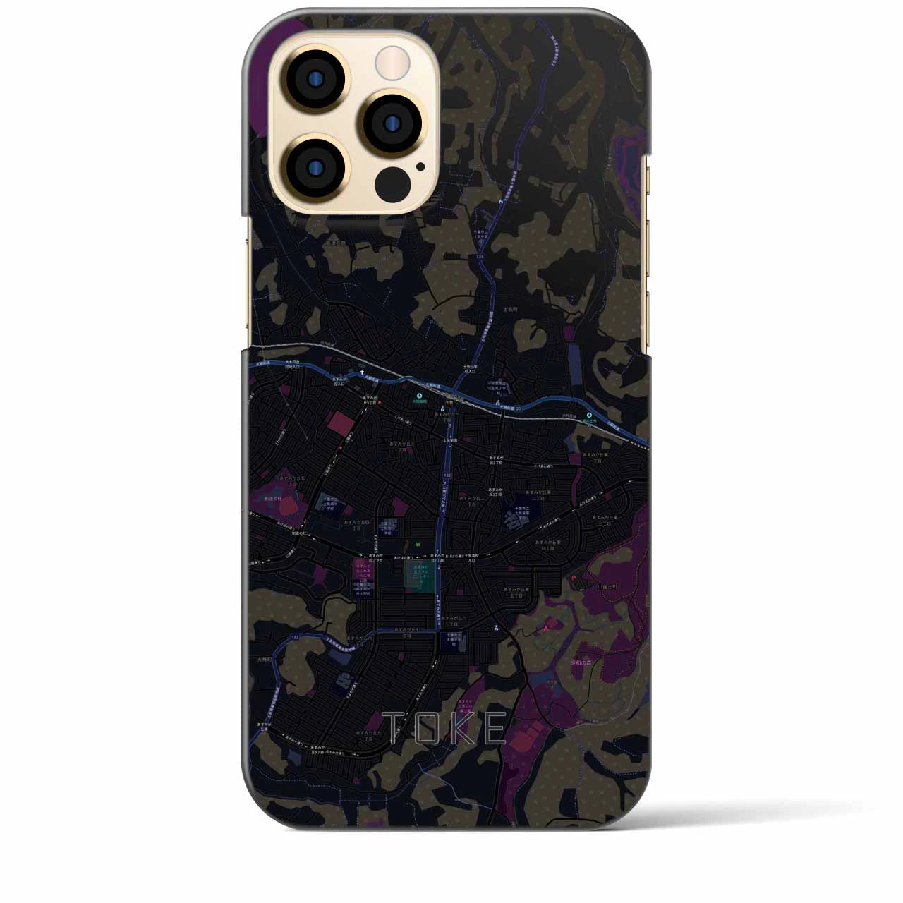 【土気(千葉県)】地図柄iPhoneケース(バックカバータイプ)