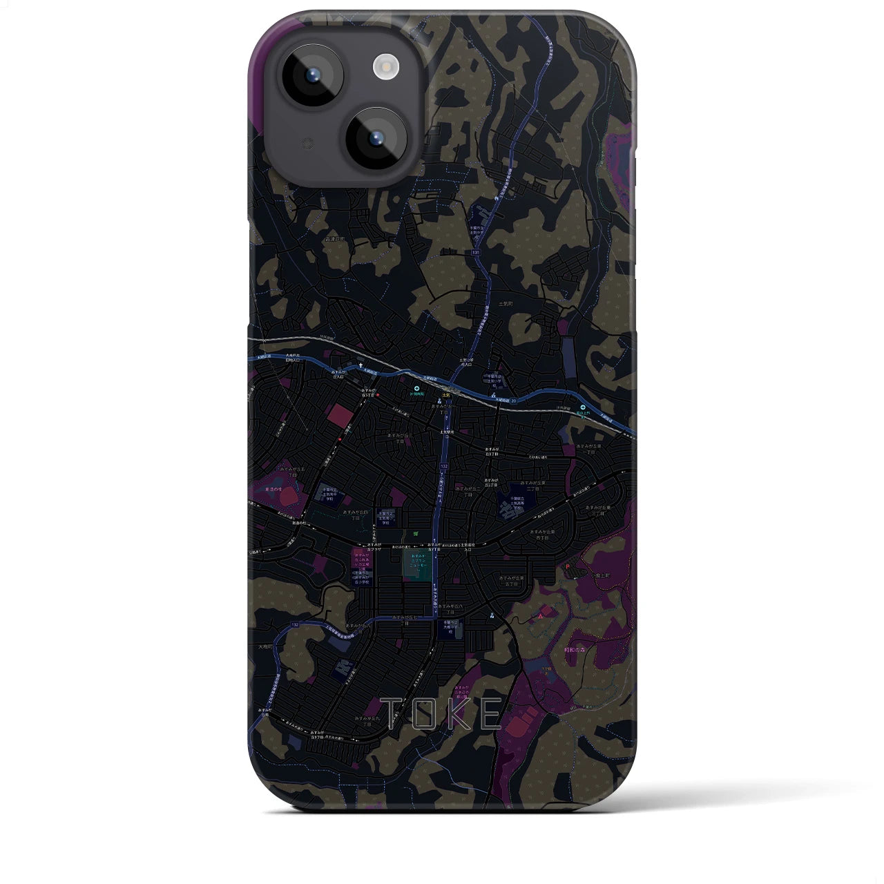 【土気(千葉県)】地図柄iPhoneケース(バックカバータイプ)