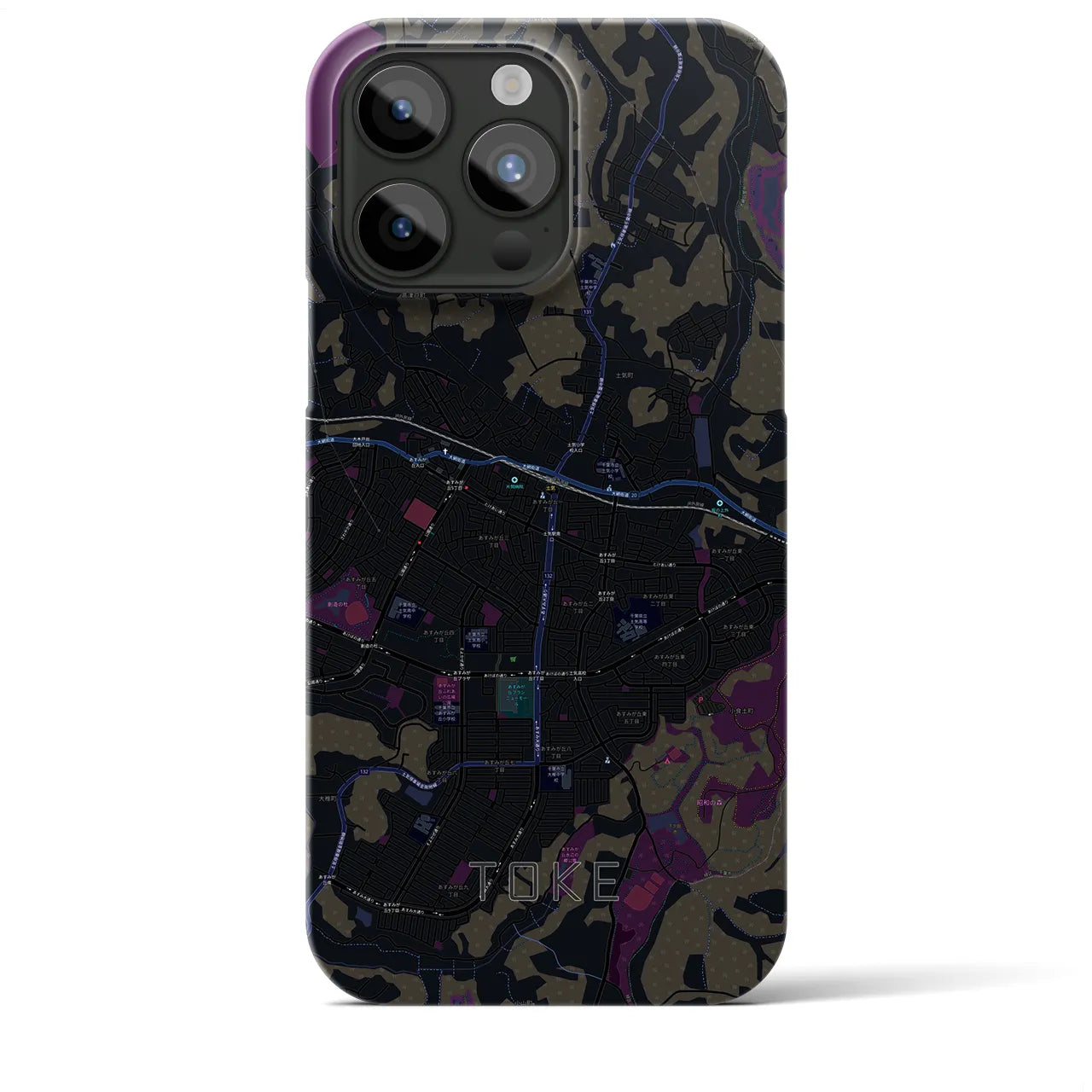 【土気(千葉県)】地図柄iPhoneケース(バックカバータイプ)