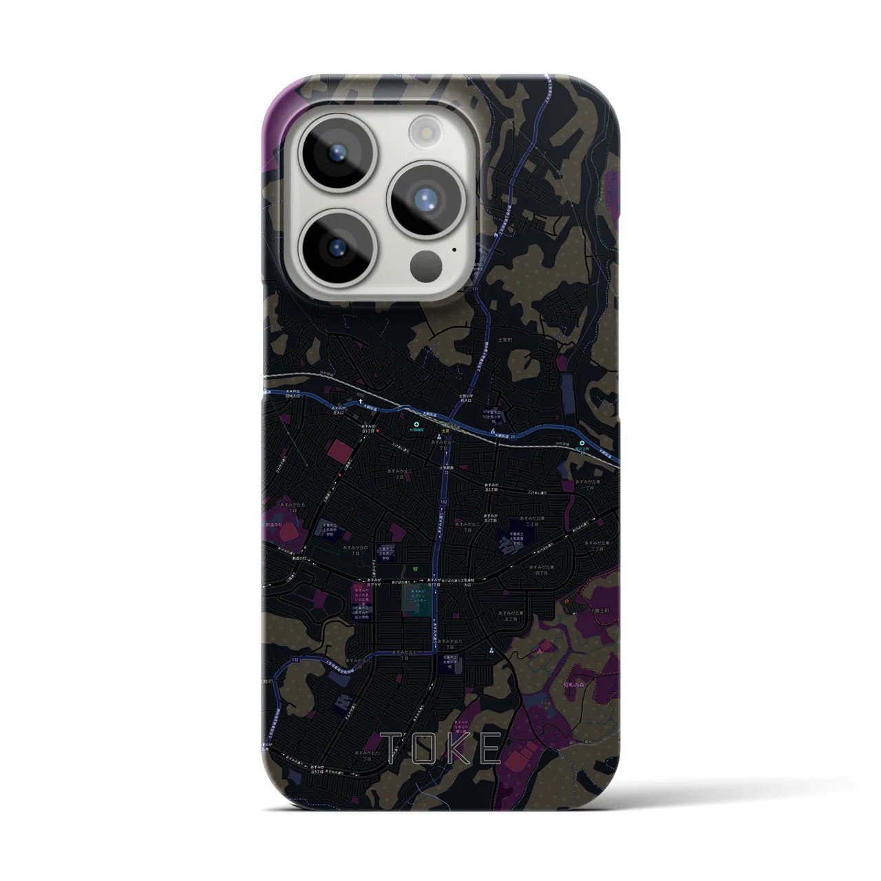 【土気(千葉県)】地図柄iPhoneケース(バックカバータイプ)
