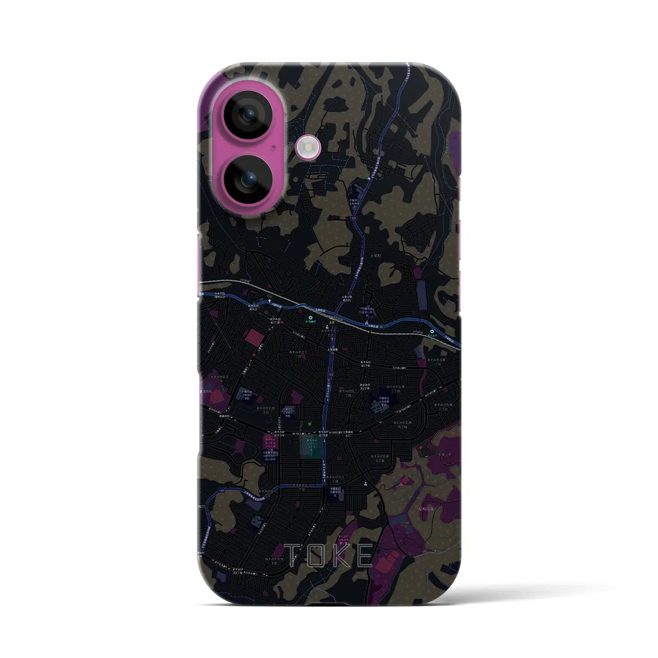 【土気(千葉県)】地図柄iPhoneケース(バックカバータイプ)