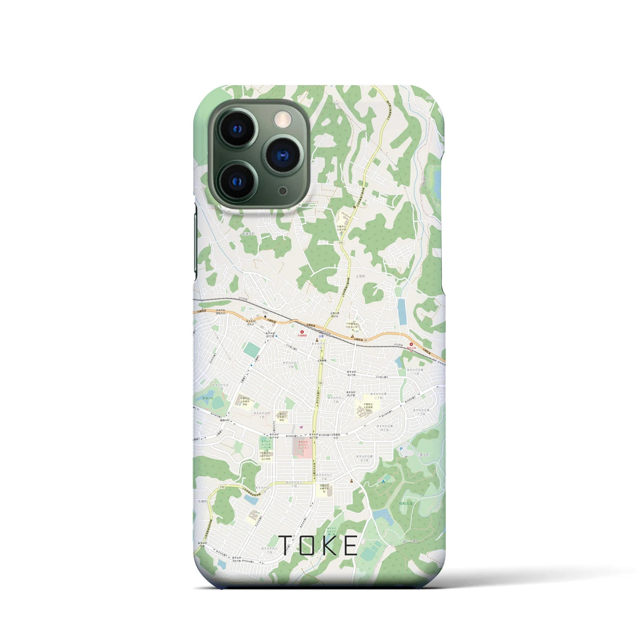 【土気(千葉県)】地図柄iPhoneケース(バックカバータイプ)
