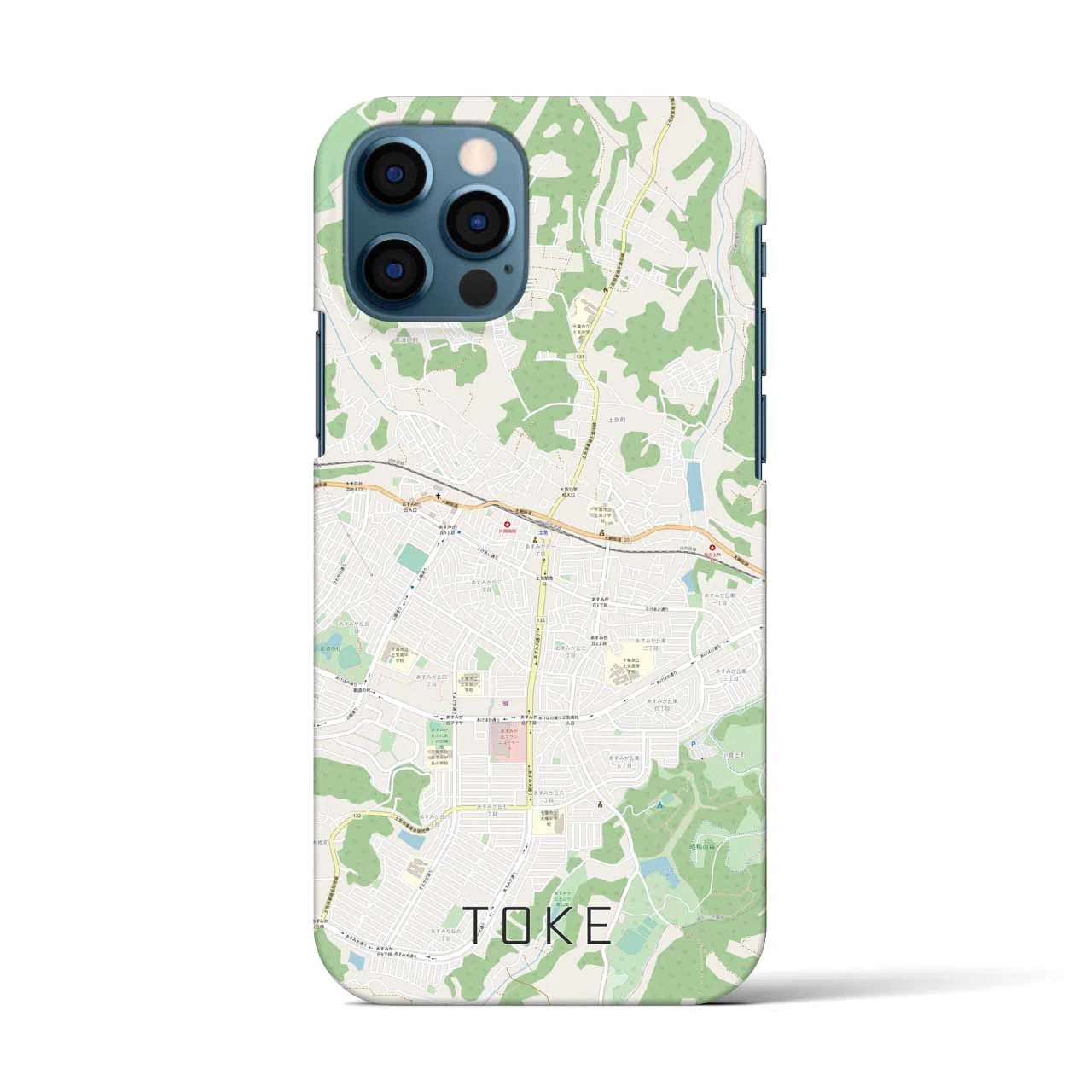【土気(千葉県)】地図柄iPhoneケース(バックカバータイプ)