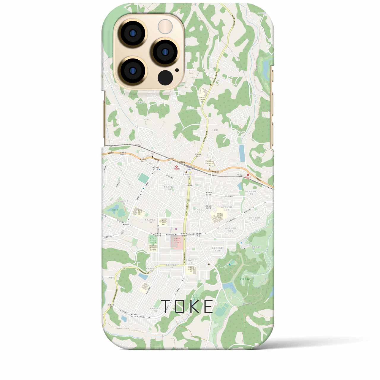 【土気(千葉県)】地図柄iPhoneケース(バックカバータイプ)