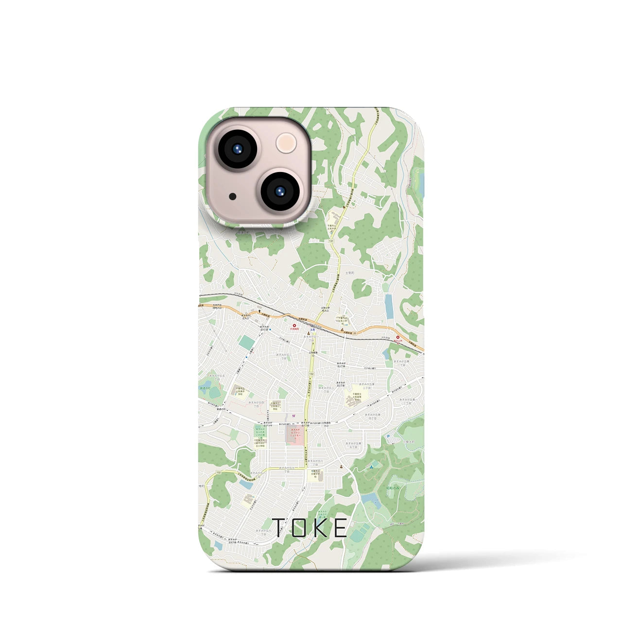 【土気(千葉県)】地図柄iPhoneケース(バックカバータイプ)