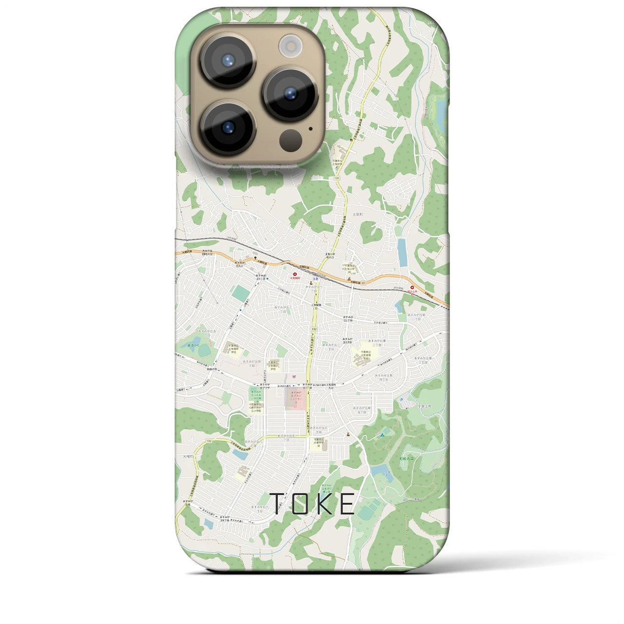 【土気(千葉県)】地図柄iPhoneケース(バックカバータイプ)
