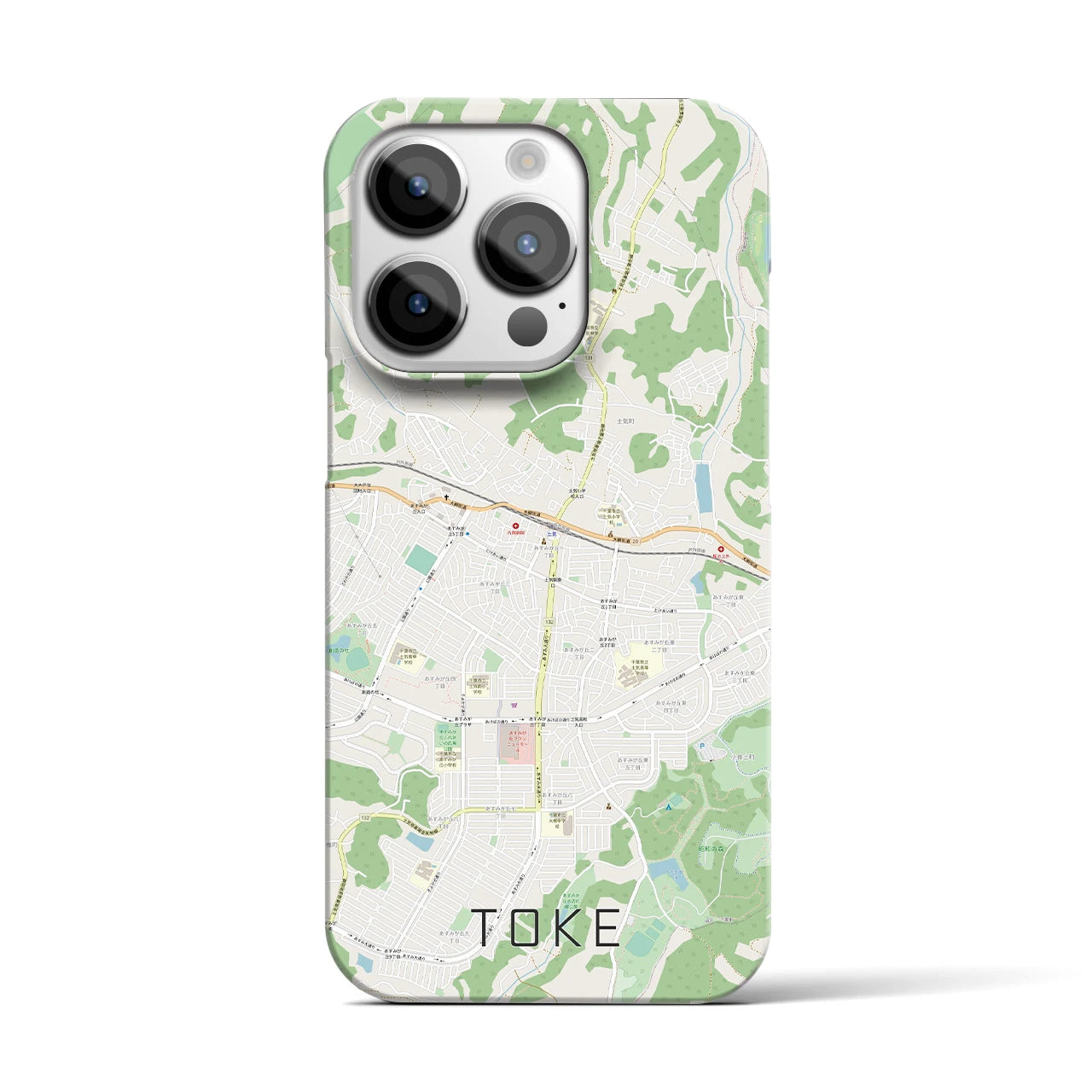 【土気(千葉県)】地図柄iPhoneケース(バックカバータイプ)