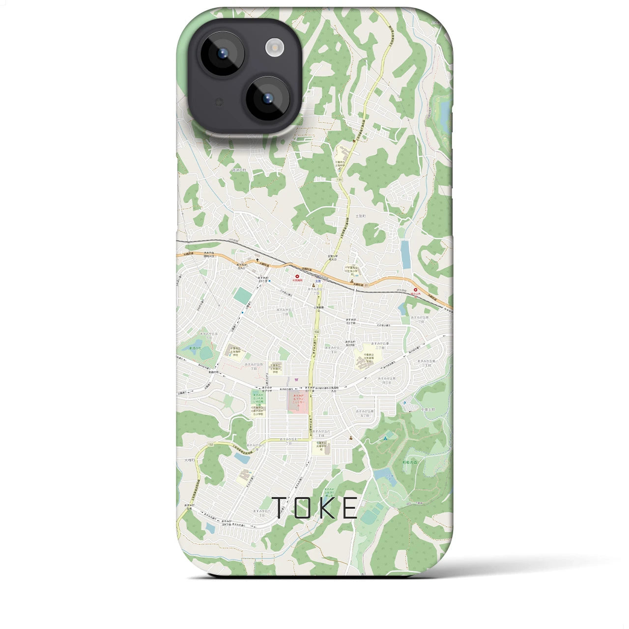 【土気(千葉県)】地図柄iPhoneケース(バックカバータイプ)