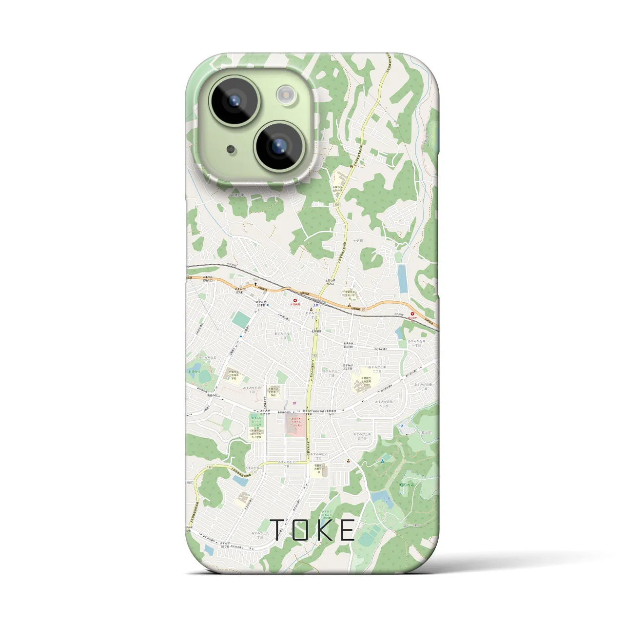 【土気(千葉県)】地図柄iPhoneケース(バックカバータイプ)