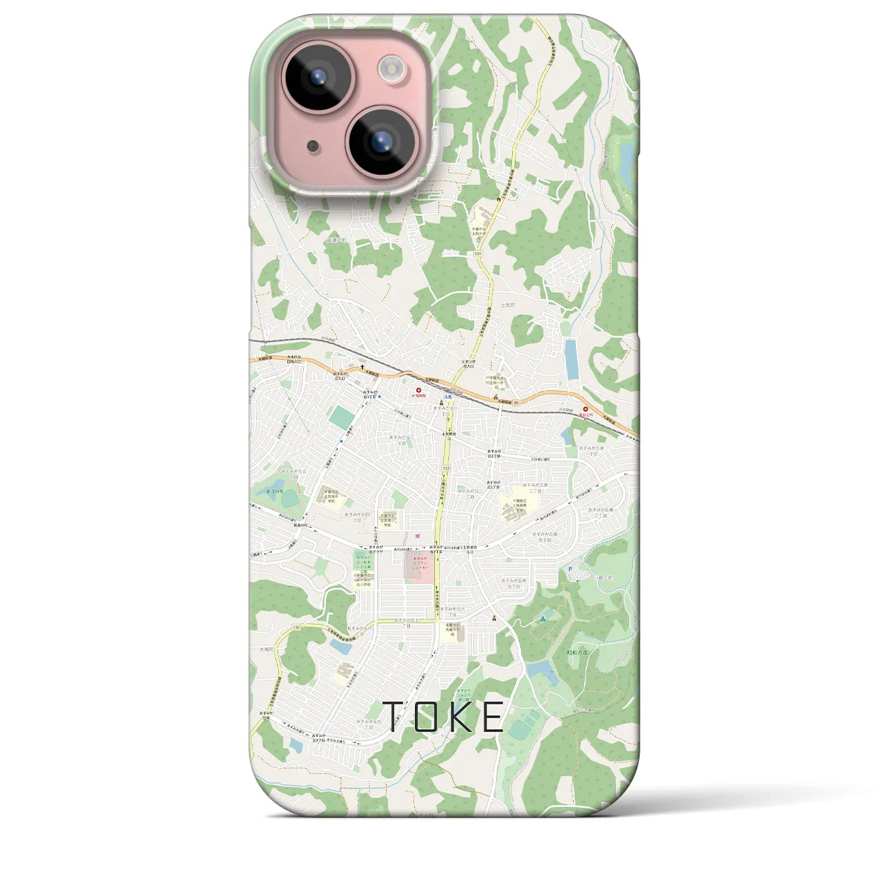【土気(千葉県)】地図柄iPhoneケース(バックカバータイプ)