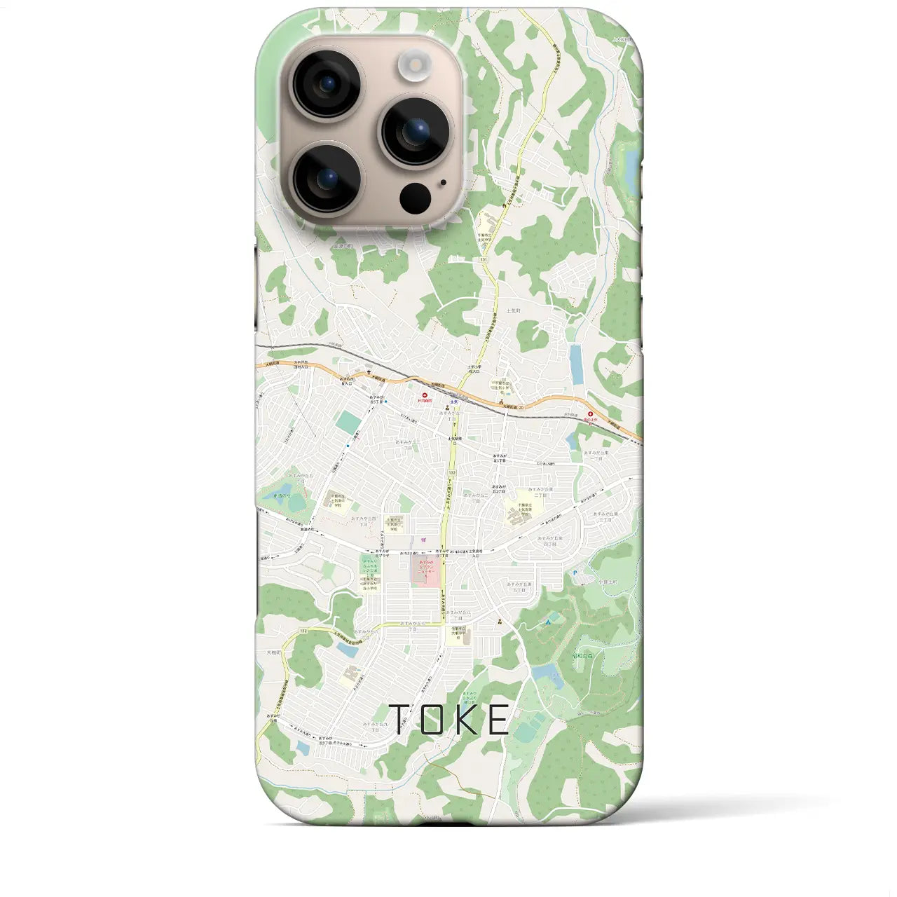 【土気(千葉県)】地図柄iPhoneケース(バックカバータイプ)