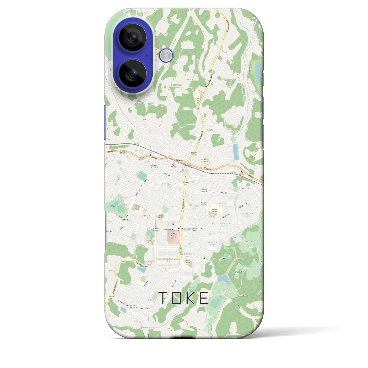 【土気(千葉県)】地図柄iPhoneケース(バックカバータイプ)ナチュラル・iPhone 16 Pro Max 用