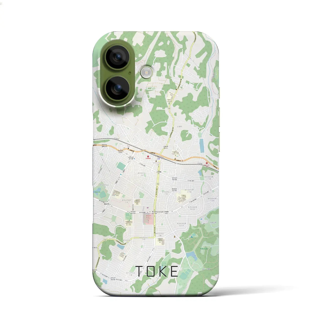 【土気(千葉県)】地図柄iPhoneケース(バックカバータイプ)