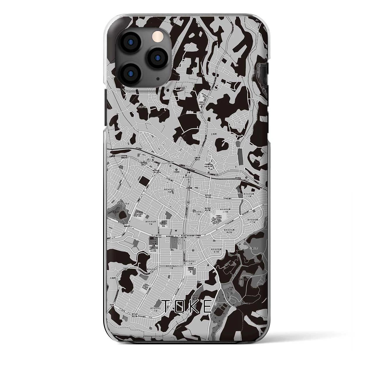 【土気(千葉県)】地図柄iPhoneケース(クリアタイプ)