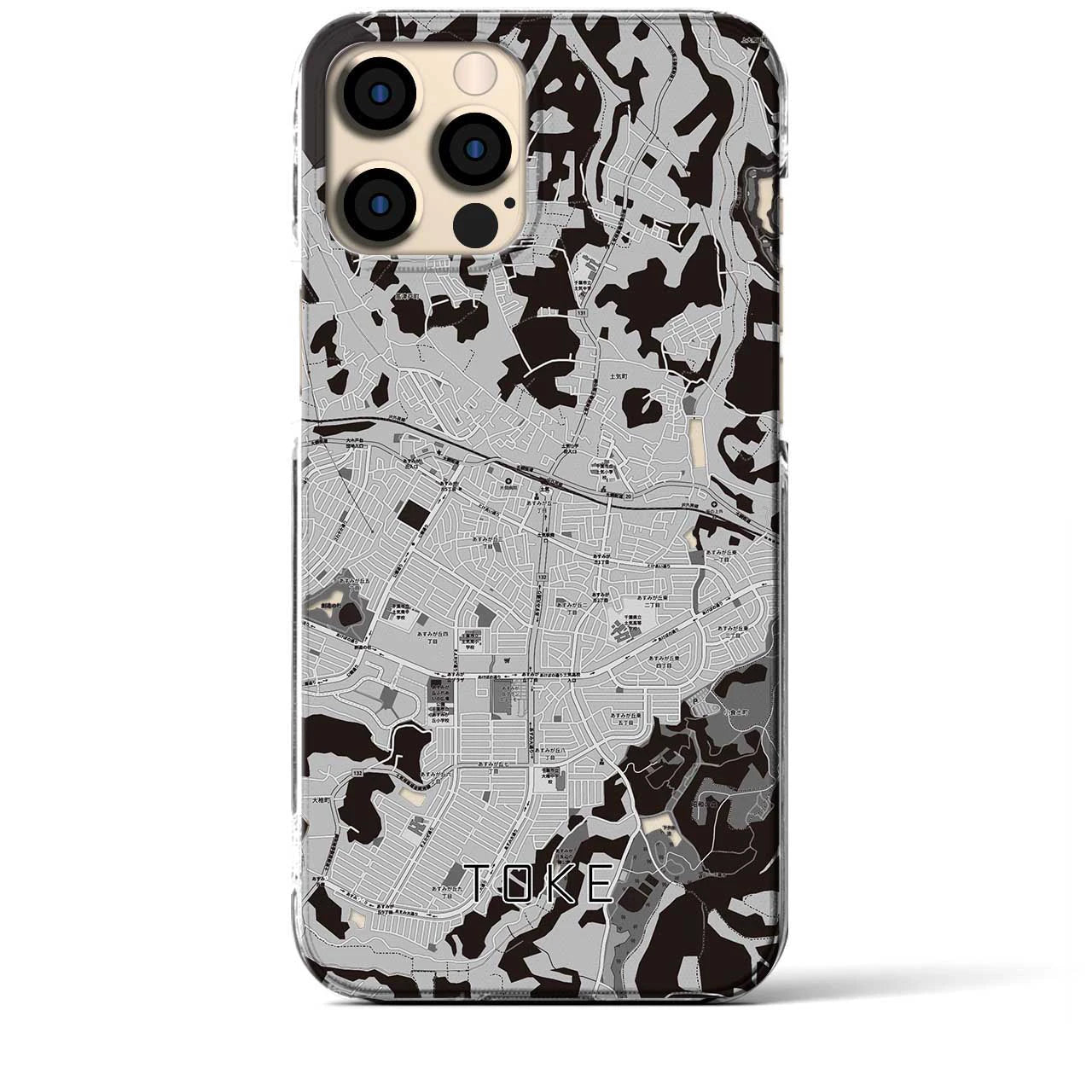 【土気(千葉県)】地図柄iPhoneケース(クリアタイプ)