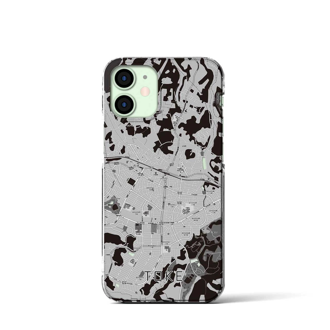 【土気(千葉県)】地図柄iPhoneケース(クリアタイプ)