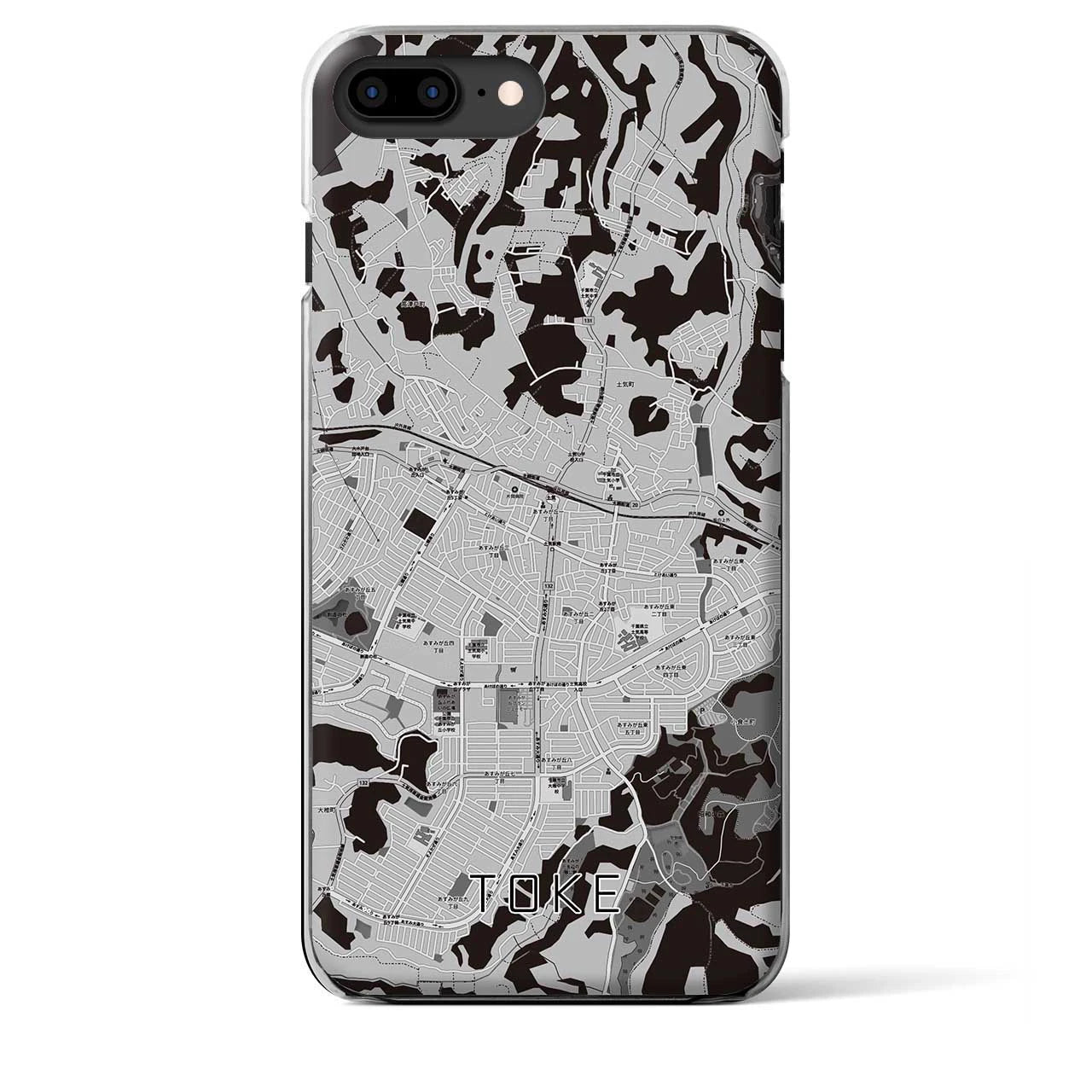 【土気(千葉県)】地図柄iPhoneケース(クリアタイプ)