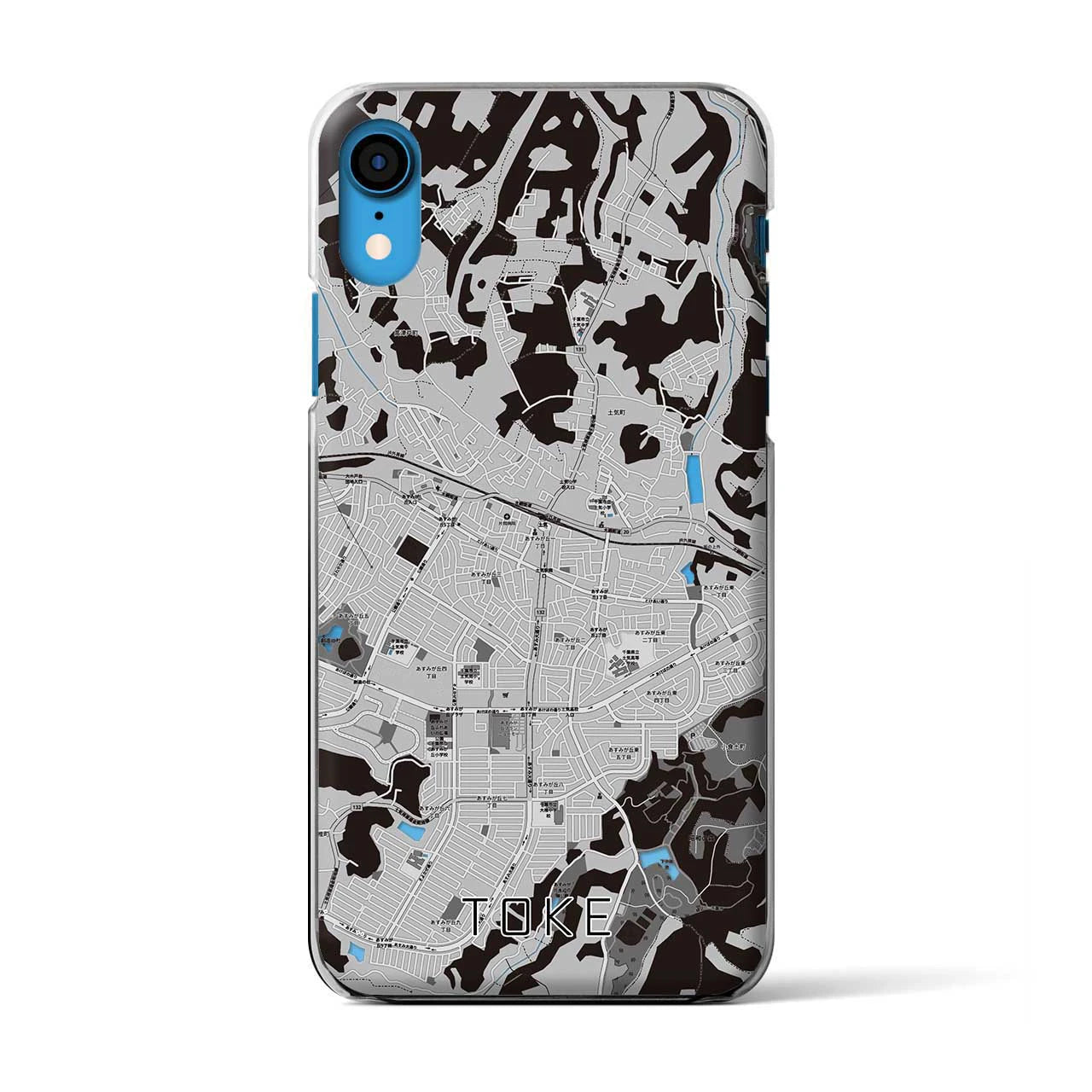 【土気(千葉県)】地図柄iPhoneケース(クリアタイプ)