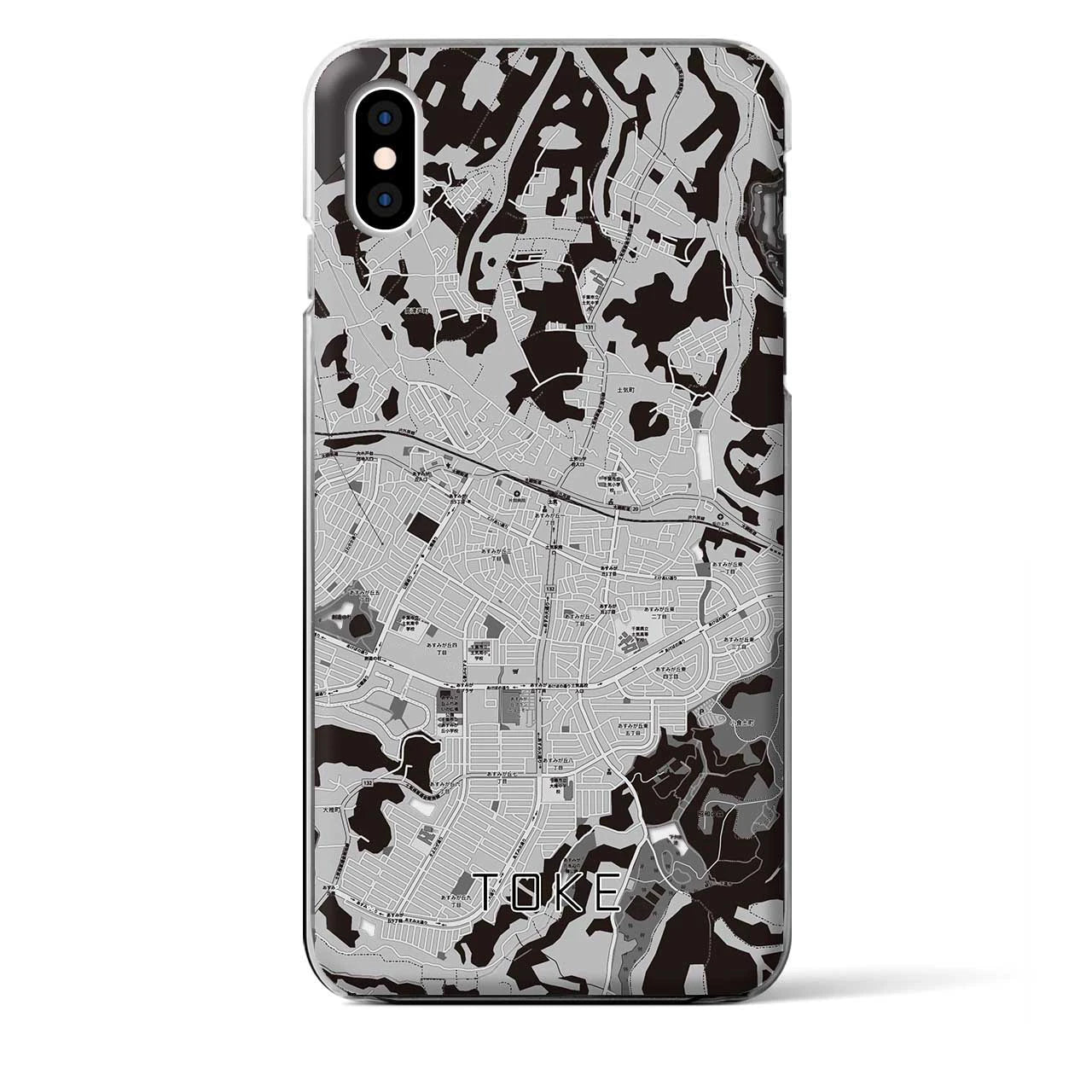 【土気(千葉県)】地図柄iPhoneケース(クリアタイプ)