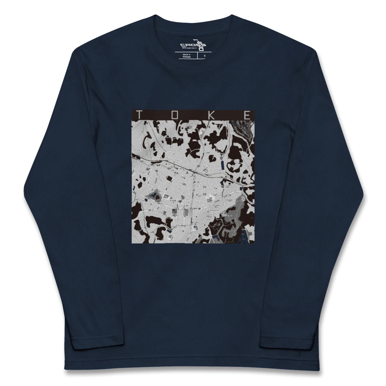 【土気(千葉県)】地図柄ロングスリーブTシャツ