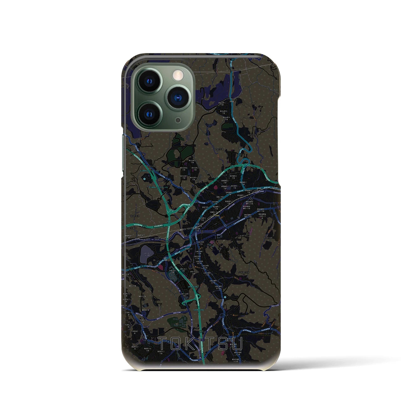 【土岐津(岐阜県)】地図柄iPhoneケース(バックカバータイプ)