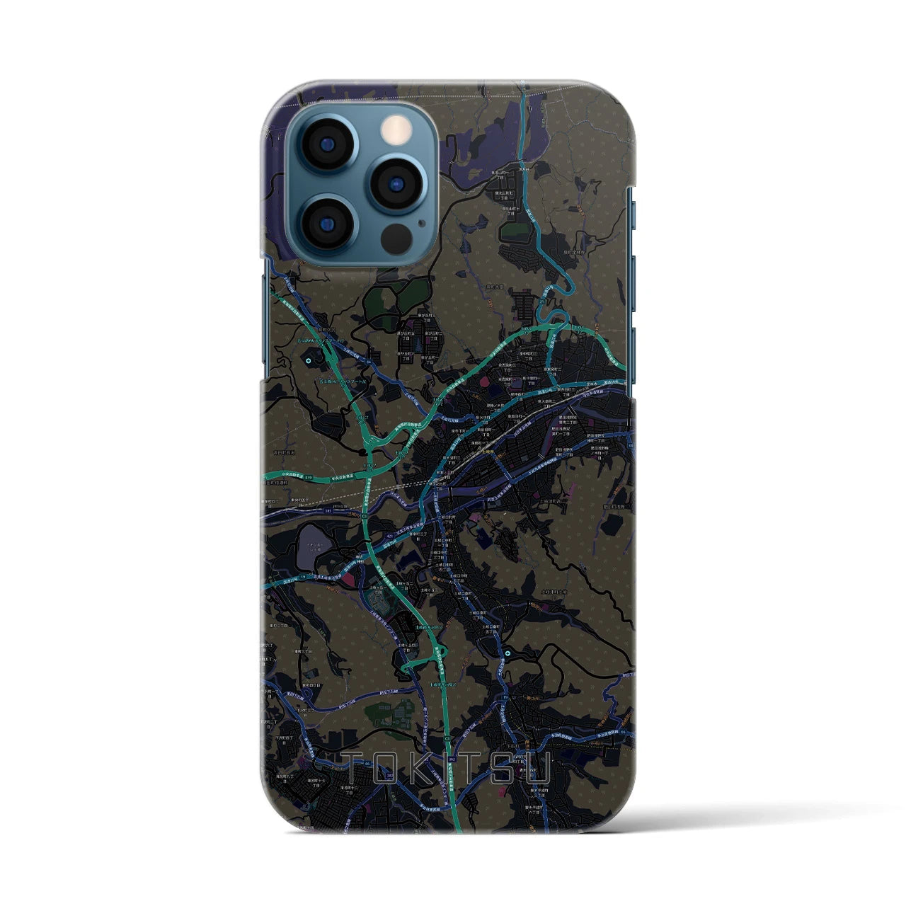 【土岐津(岐阜県)】地図柄iPhoneケース(バックカバータイプ)