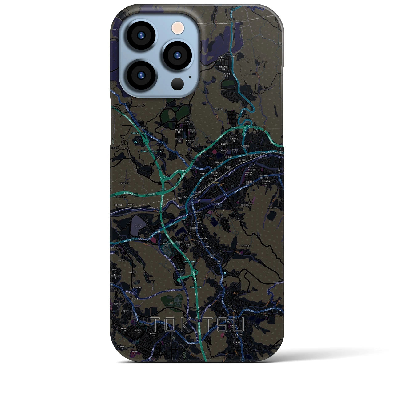 【土岐津(岐阜県)】地図柄iPhoneケース(バックカバータイプ)