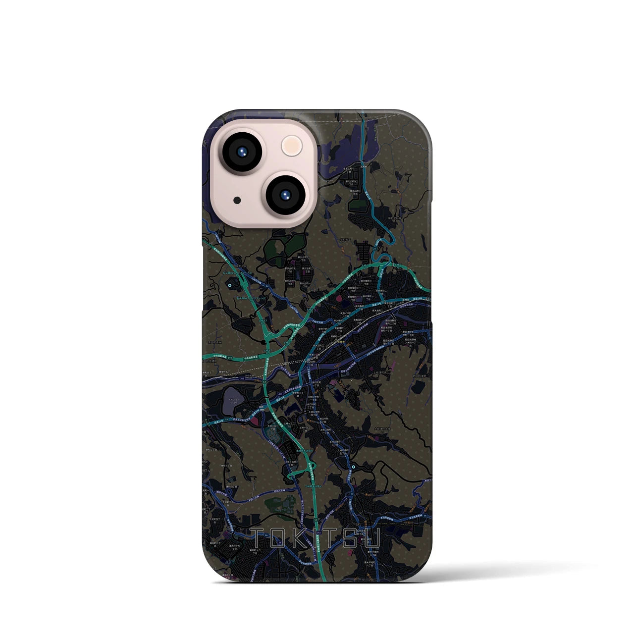 【土岐津(岐阜県)】地図柄iPhoneケース(バックカバータイプ)
