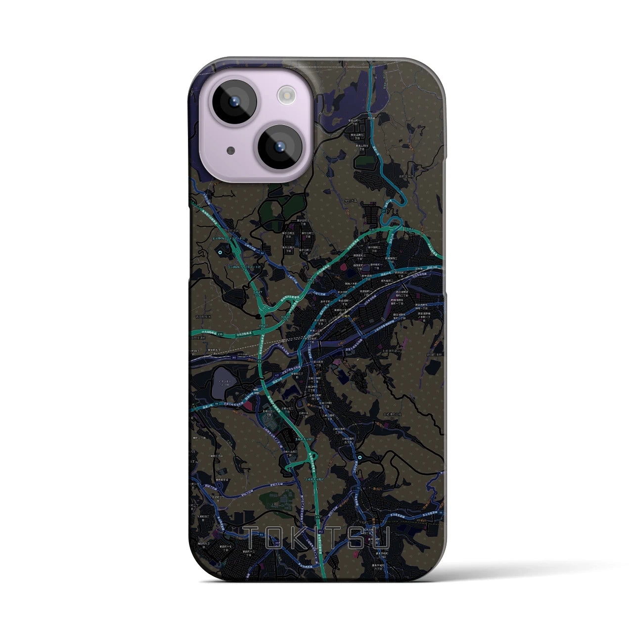 【土岐津(岐阜県)】地図柄iPhoneケース(バックカバータイプ)