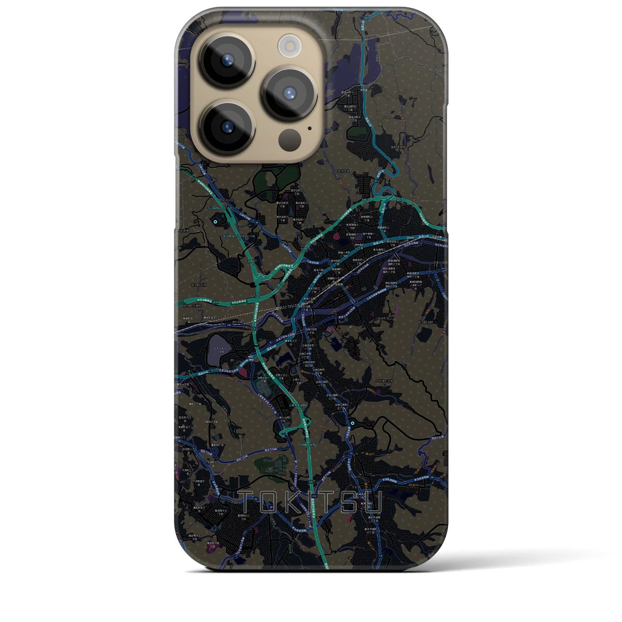 【土岐津(岐阜県)】地図柄iPhoneケース(バックカバータイプ)
